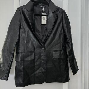 Faux leather jacket